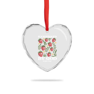 Handpicked By God Heart Crystal Glass Ornament Religious Christian Bible Verse Strawberries TS11 Print Your Wear