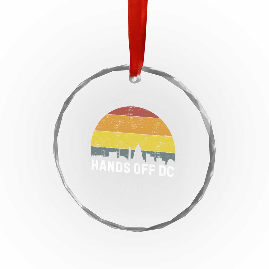 Hands Off DC Crystal Glass Ornament Retro Washington D.C. Skyline TS02 Print Your Wear