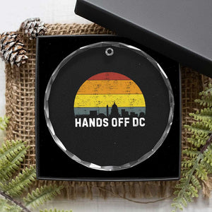 Hands Off DC Crystal Glass Ornament Retro Washington D.C. Skyline TS02 Print Your Wear