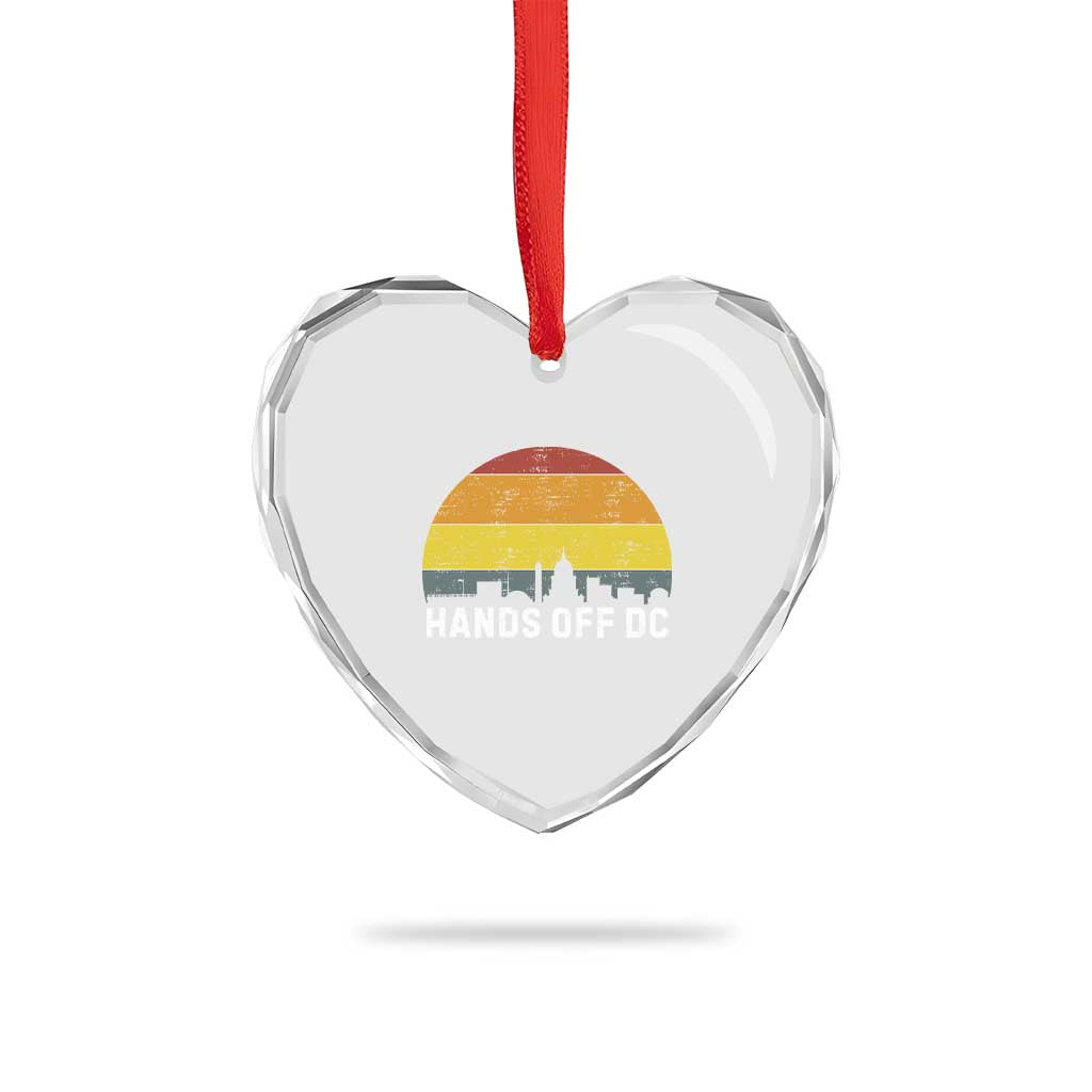 Hands Off DC Heart Crystal Glass Ornament Retro Washington D.C. Skyline TS02 Print Your Wear