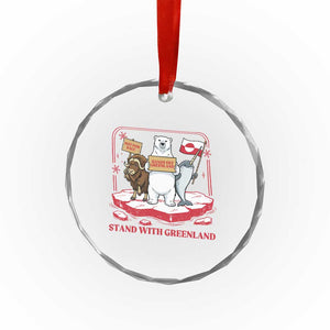 Hands Off Greenland Crystal Glass Ornament Support Greenlander Gift TS12 Print Your Wear