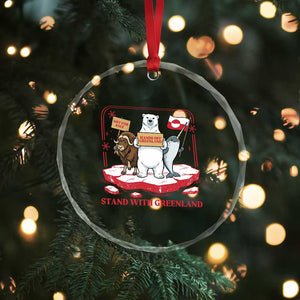 Hands Off Greenland Crystal Glass Ornament Support Greenlander Gift TS12 Print Your Wear