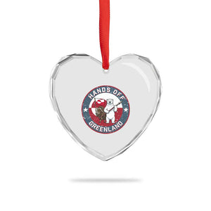 Hands Off Greenland Heart Crystal Glass Ornament Anti Authoritarian Political Gag Gift TS12 Print Your Wear