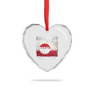 Hands Off Greenland Heart Crystal Glass Ornament Greenland EST 1262 Political Protest TS11 Print Your Wear