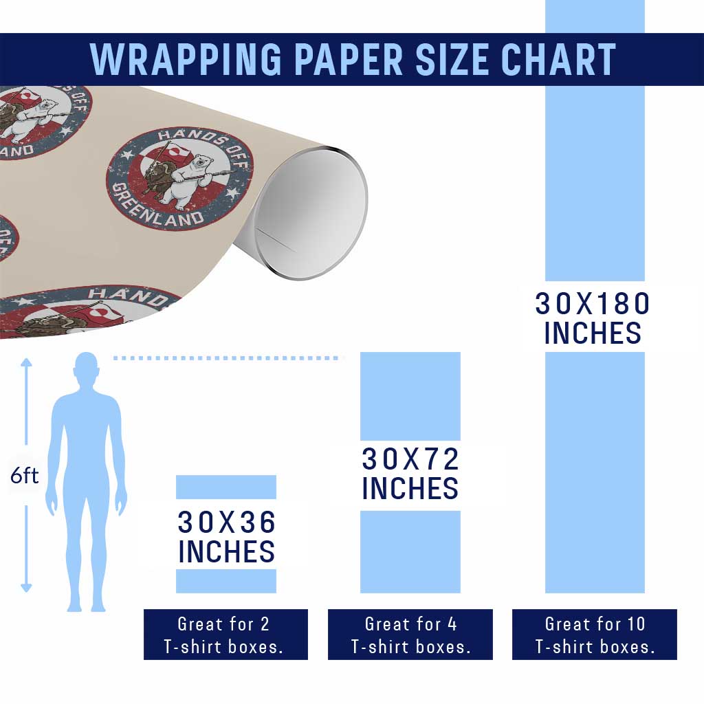 Hands Off Greenland Wrapping Paper Roll Anti Authoritarian Political Gag Gift TS12 Print Your Wear