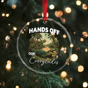 Hands Off Our Everglades Crystal Glass Ornament Vintage Alligator Swamp TS02 Print Your Wear