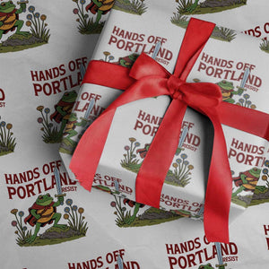 Hands Off Portland Sword Frog Wrapping Paper Roll Freedom Fighters Hero Resist TS02 White Print Your Wear