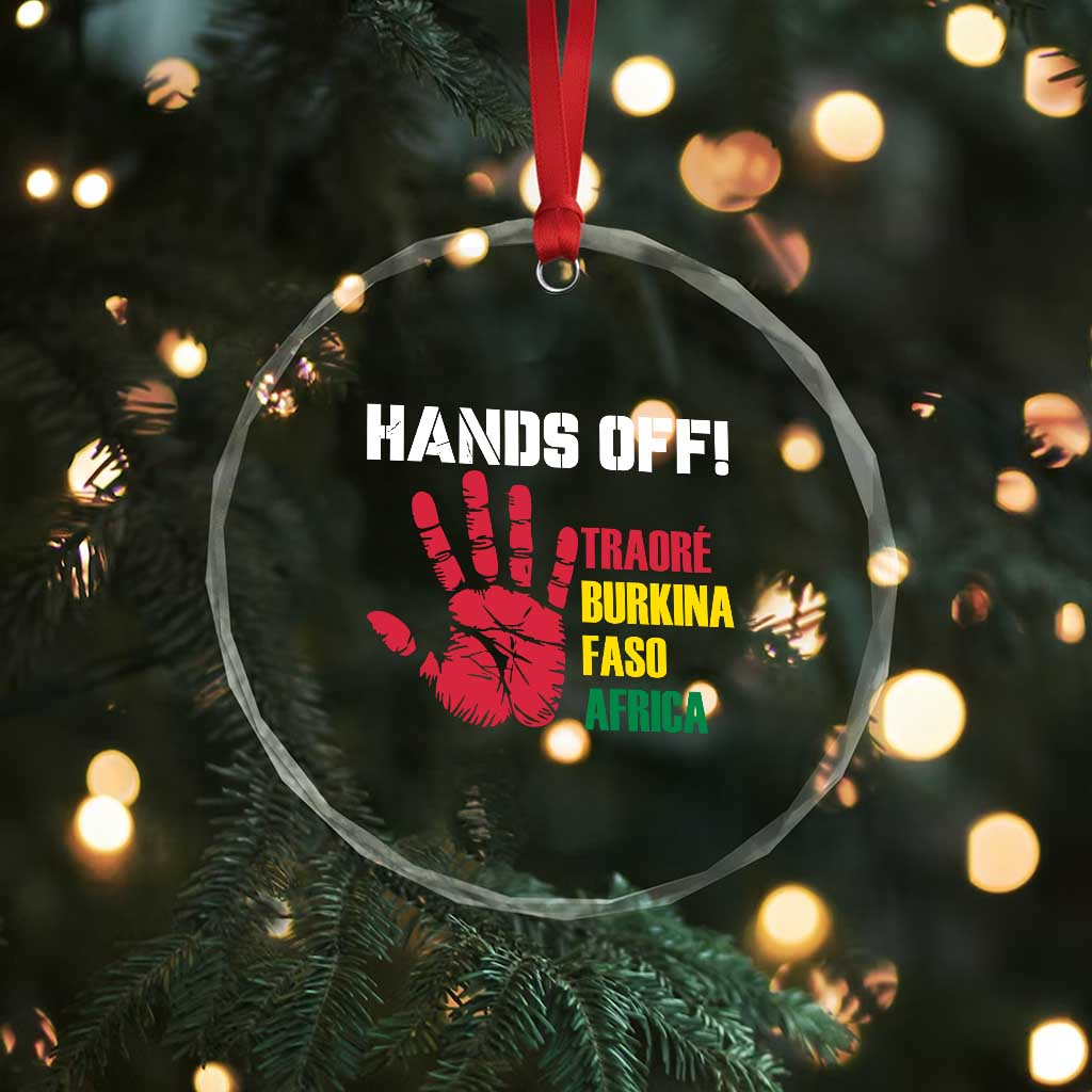 Hands Off Traoré Burkina Faso Africa Crystal Glass Ornament TS02 Print Your Wear