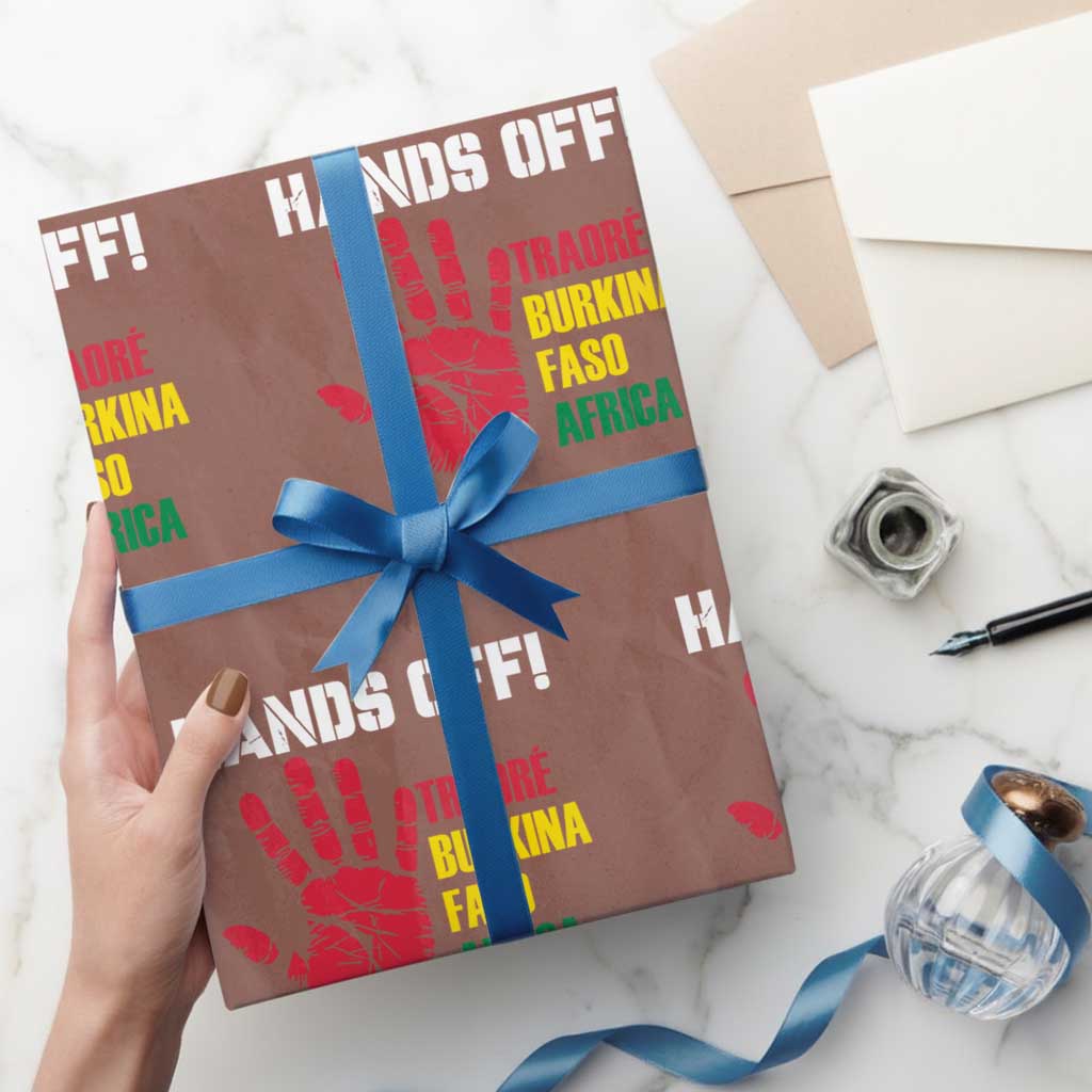 Hands Off Traoré Burkina Faso Africa Wrapping Paper Roll TS02 Mocha Print Your Wear