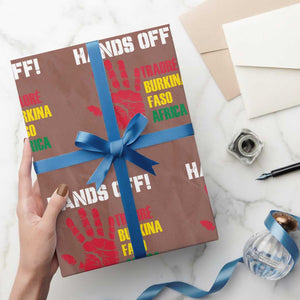 Hands Off Traoré Burkina Faso Africa Wrapping Paper Roll TS02 Mocha Print Your Wear