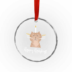 Hanukkah Cat Crystal Glass Ornament Cat Menorah Cute Jewish Kitten Chanukah Hanukkat TS09 Print Your Wear
