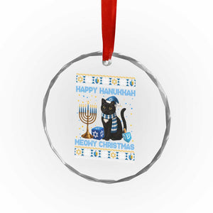 Hanukkah Cat Lover Gifts Crystal Glass Ornament Happy Hanukkah Meowy Christmas TS12 Print Your Wear
