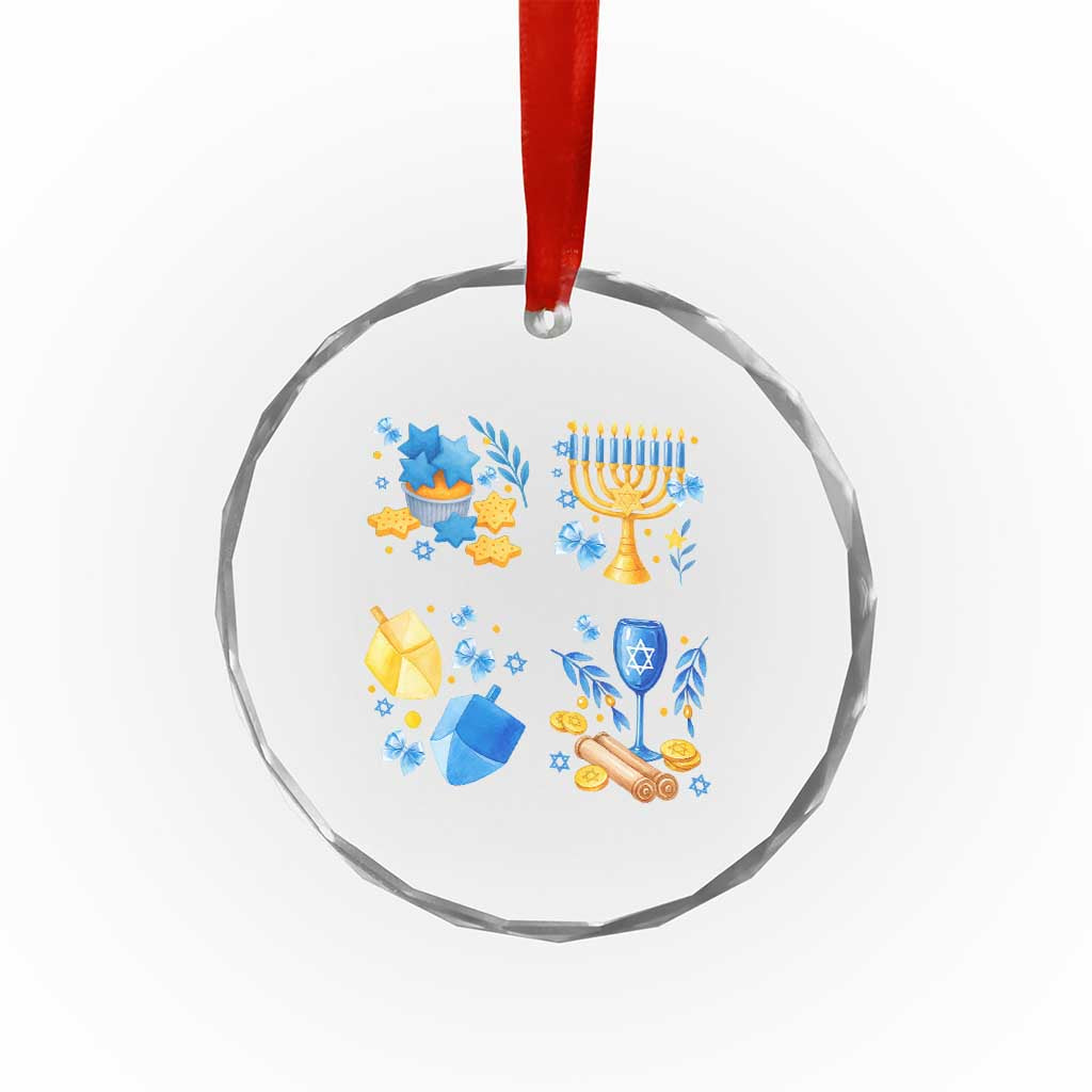 Hanukkah Celebration Crystal Glass Ornament Menorah Star Of David Candle Dreidel Gift TS12 Print Your Wear