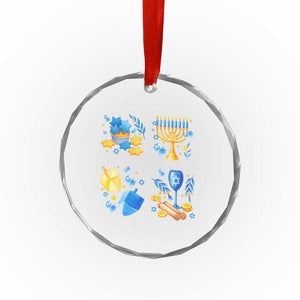 Hanukkah Celebration Crystal Glass Ornament Menorah Star Of David Candle Dreidel Gift TS12 Print Your Wear