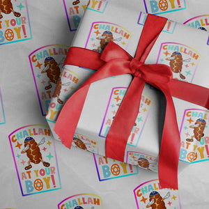 Hanukkah Challah At Ya Boy Wrapping Paper Roll Funny Holiday Gift TS12 White Print Your Wear