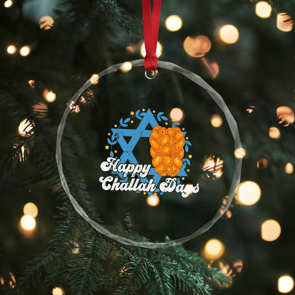 Hanukkah Challah Crystal Glass Ornament Happy Challah Days Star Of David Gift TS12 Print Your Wear