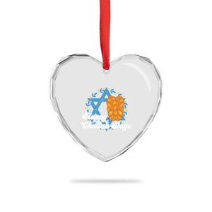 Hanukkah Challah Heart Crystal Glass Ornament Happy Challah Days Star Of David Gift TS12 Print Your Wear