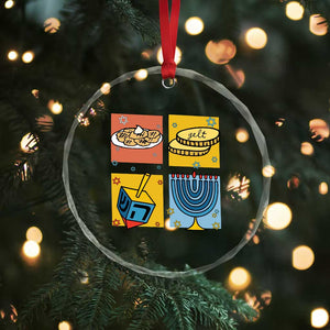 Hanukkah Crystal Glass Ornament Festival Of Lights Dreidel Menorah Candle Star Gift TS12 Print Your Wear