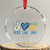 Hanukkah Crystal Glass Ornament Peace Love Light Chanukah Jewish David Star TS11 Transparent Glass 3'' Circle Print Your Wear