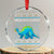 Hanukkah Dinosaur Crystal Glass Ornament Menorasaurus Menorah Dino TS09 Transparent Glass 3'' Circle Print Your Wear