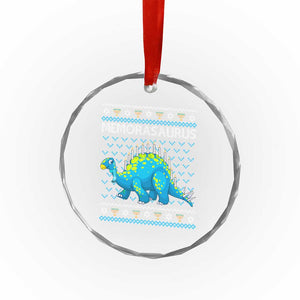 Hanukkah Dinosaur Crystal Glass Ornament Menorasaurus Menorah Dino TS09 Print Your Wear