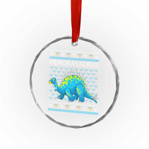Hanukkah Dinosaur Crystal Glass Ornament Menorasaurus Menorah Dino TS09 Print Your Wear