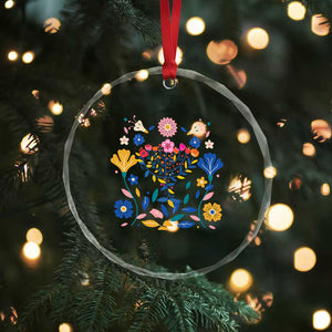 Hanukkah Floral Menorah Crystal Glass Ornament Jewish Gift For Women TS12 Print Your Wear