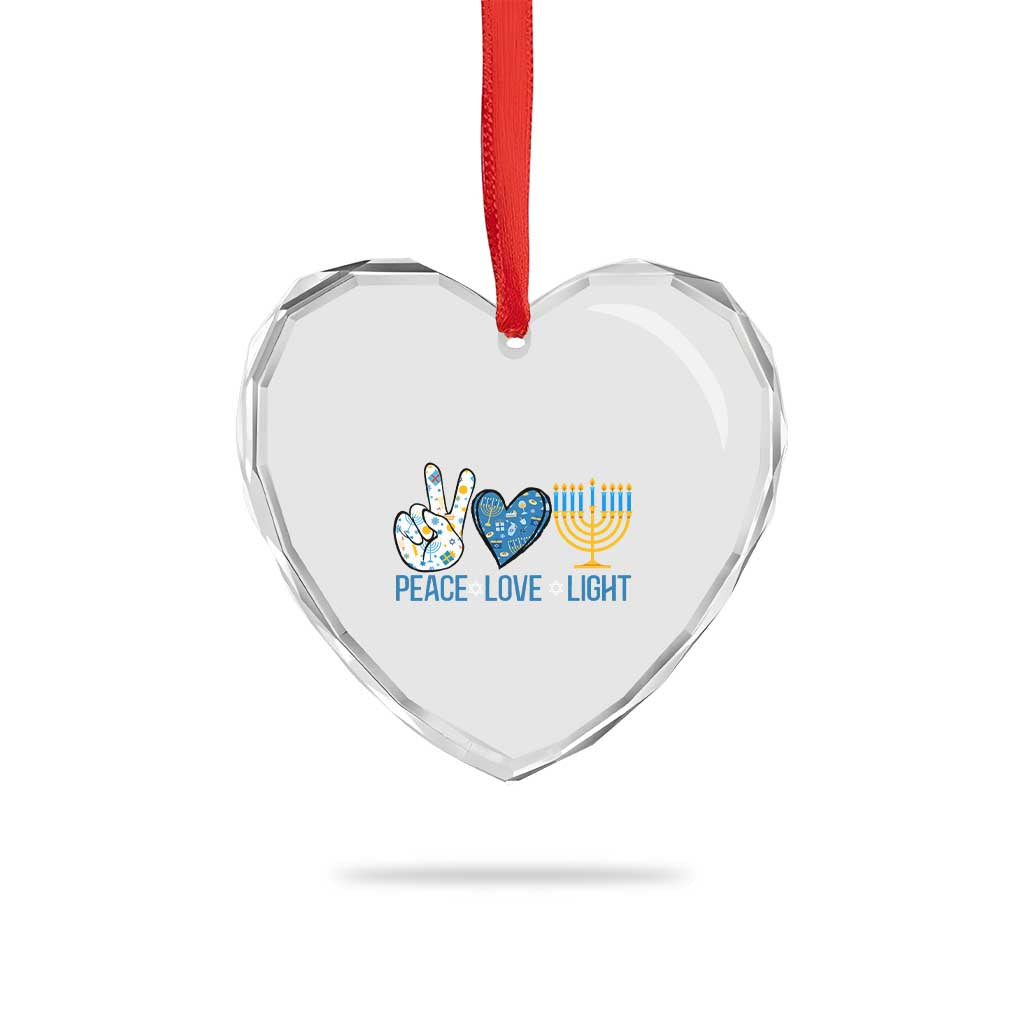 Hanukkah Heart Crystal Glass Ornament Peace Love Light Chanukah Jewish David Star TS11 Print Your Wear