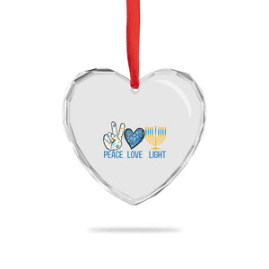 Hanukkah Heart Crystal Glass Ornament Peace Love Light Chanukah Jewish David Star TS11 Print Your Wear