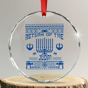 Hanukkah Holiday Crystal Glass Ornament Return Of The Judai Chanukah Jewish Festival TS11 Transparent Glass 3'' Circle Print Your Wear