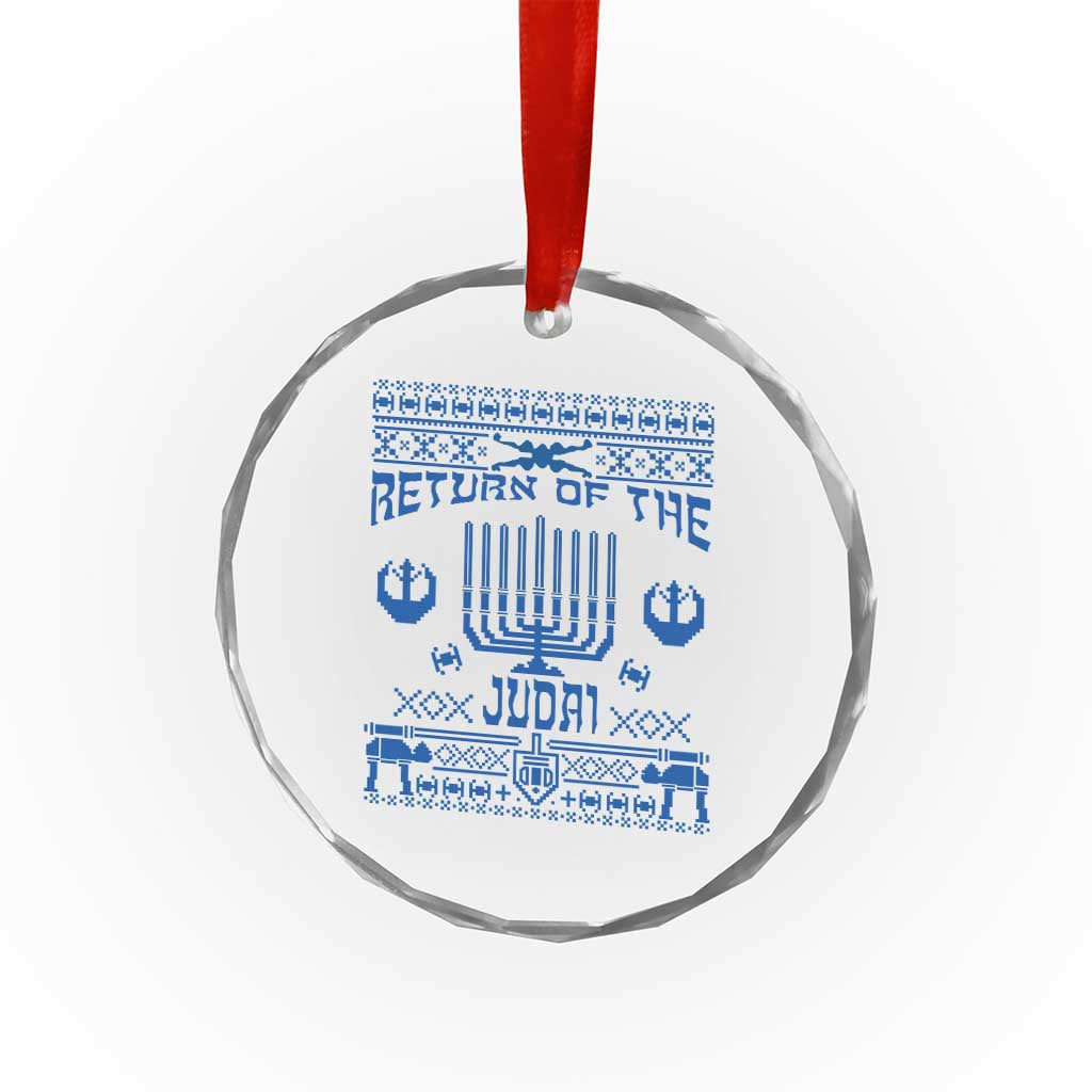 Hanukkah Holiday Crystal Glass Ornament Return Of The Judai Chanukah Jewish Festival TS11 Print Your Wear