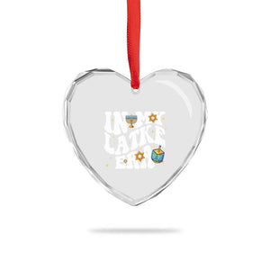 Hanukkah Jewish Holiday Gift Heart Crystal Glass Ornament In My Latke Era TS12 Print Your Wear