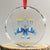 Hanukkah Menorah Jewish Coquette Bow Crystal Glass Ornament TS09 Transparent Glass 3'' Circle Print Your Wear