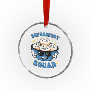 Hanukkah Sufganiyot Squad Crystal Glass Ornament Funny Jelly Donut Jewish Gift TS12 Print Your Wear