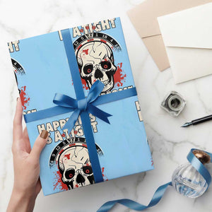 Happiness Is a Tight Threesome Wrapping Paper Roll Gothic Dart Player Gift TS12 Light Blue Print Your Wear