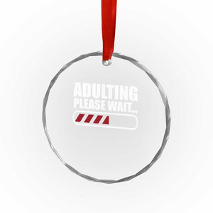 Happy 18th Birthday Crystal Glass Ornament Adulting Please Wait Loading 18 Year Old Bday Gifts TS10 Print Your Wear