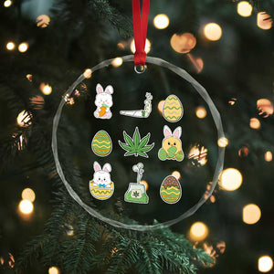 Happy 420 Easter Crystal Glass Ornament TS02 Print Your Wear
