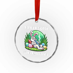 Happy 420 Easter Crystal Glass Ornament Funny Bunny Marijuana Cannabis Weed TS02 Print Your Wear