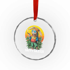 Happy 420 Easter Crystal Glass Ornament Funny Bunny Smoking Weed TS02 Print Your Wear