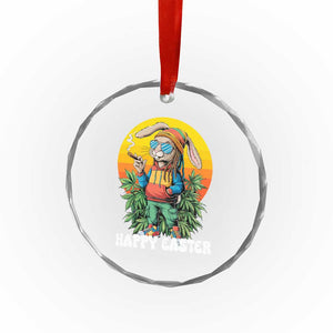Happy 420 Easter Crystal Glass Ornament Funny Bunny Smoking Weed TS02 Print Your Wear