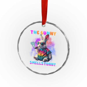 Happy 420 Easter Crystal Glass Ornament Funny Smoking Easter Bunny Smells Funny Easter TS10 Print Your Wear