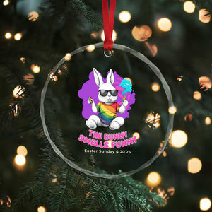 Happy 420 Easter Crystal Glass Ornament The Bunny Smells Funny TS02 Print Your Wear
