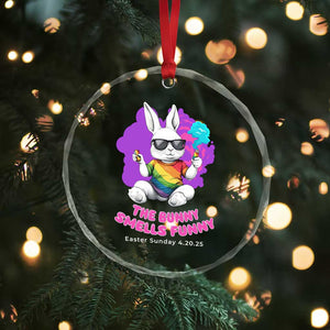 Happy 420 Easter Crystal Glass Ornament The Bunny Smells Funny TS02 Print Your Wear