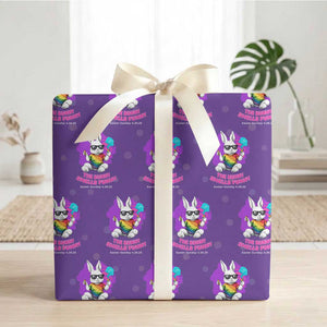 Happy 420 Easter Wrapping Paper Roll The Bunny Smells Funny TS02 Purple Print Your Wear