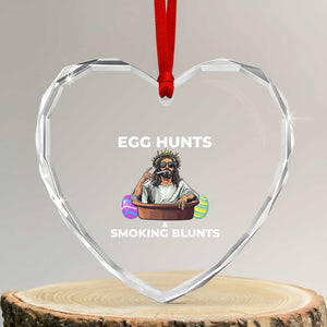 Happy 420 Easter Heart Crystal Glass Ornament Blunt Stoner TS02 Transparent Glass 3'' Heart Print Your Wear