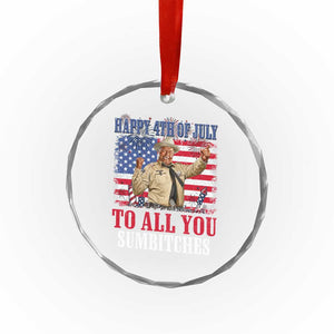 Happy 4th of July To All You Sumbitches Crystal Glass Ornament Funny Smokey Patriotic American 70s Movie The Bandit TS11 Print Your Wear