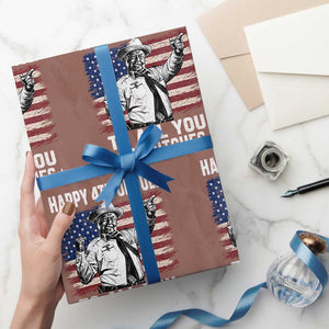 Happy 4th Of July To All You Sumbitches Wrapping Paper Roll Funny Independence Day Meme American Flag