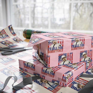 Happy 4th of July To All You Sumbitches Funny Sheriff Patriotic Graphic Wrapping Paper Roll Retro Movie Quote Inspo Country Humor