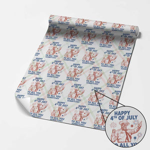 Happy 4th Of July To All You Sumbitches Wrapping Paper Roll Funny Independence Day Meme