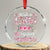 Happy 60th Birthday Floral Crystal Glass Ornament Made In 1965 60 Years of Perfection TS02 Transparent Glass 3'' Circle Print Your Wear